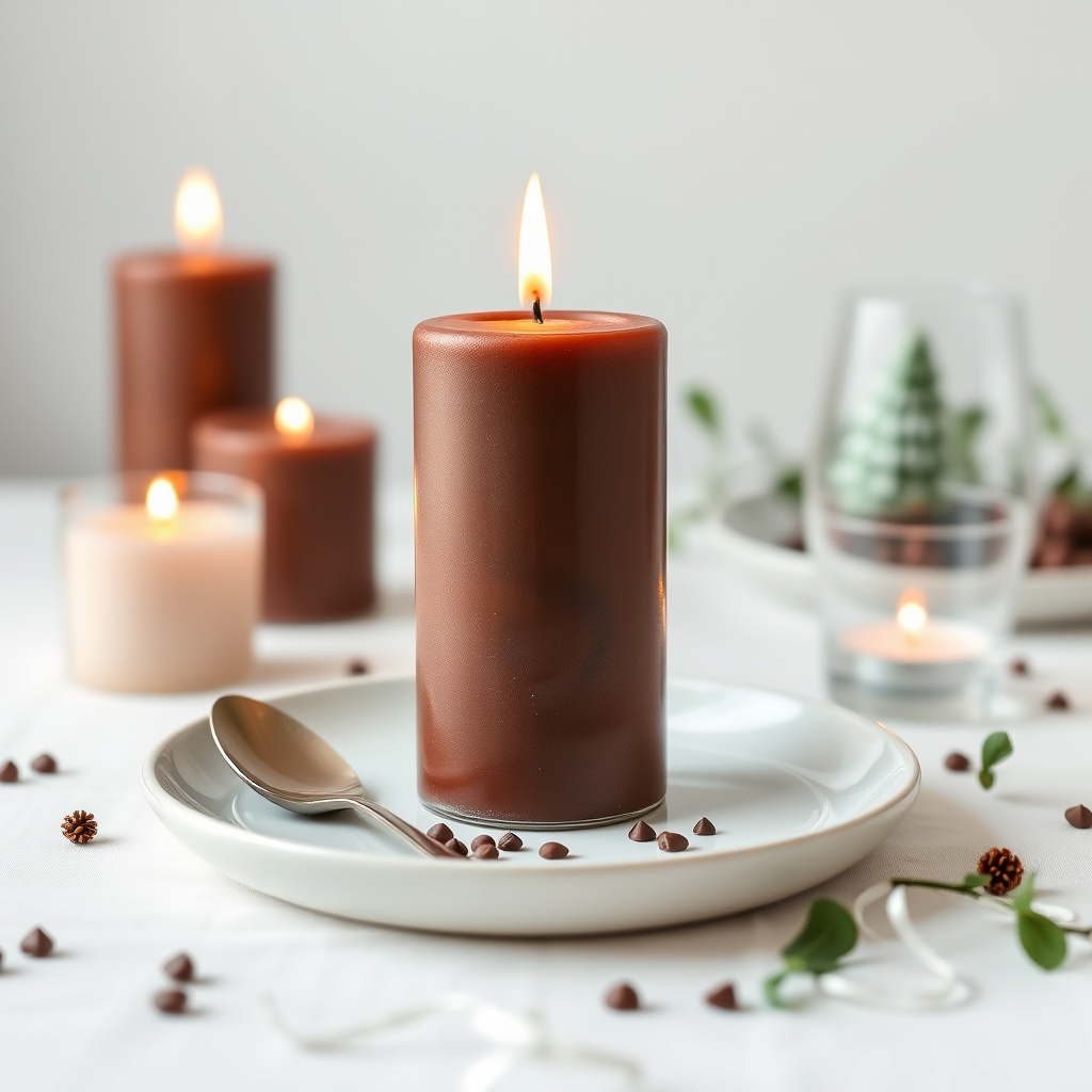 Sjokoladelys med bordplasseringer