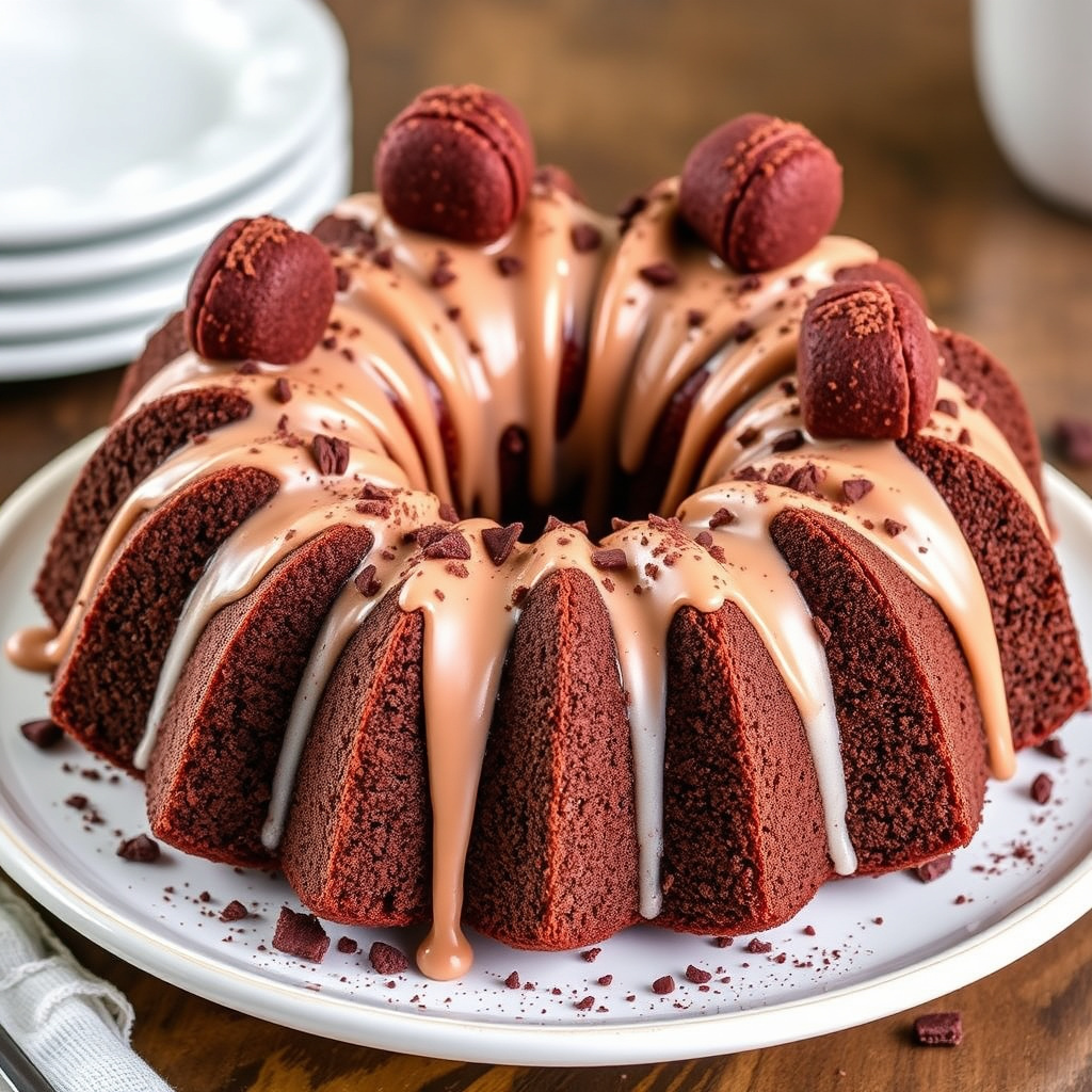 Sjokolademakronbundt-kake