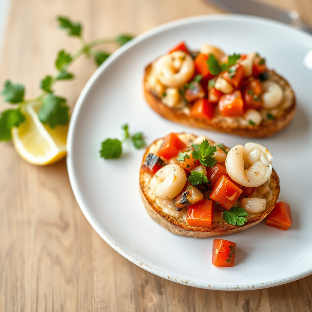 Sjømatbruschetta