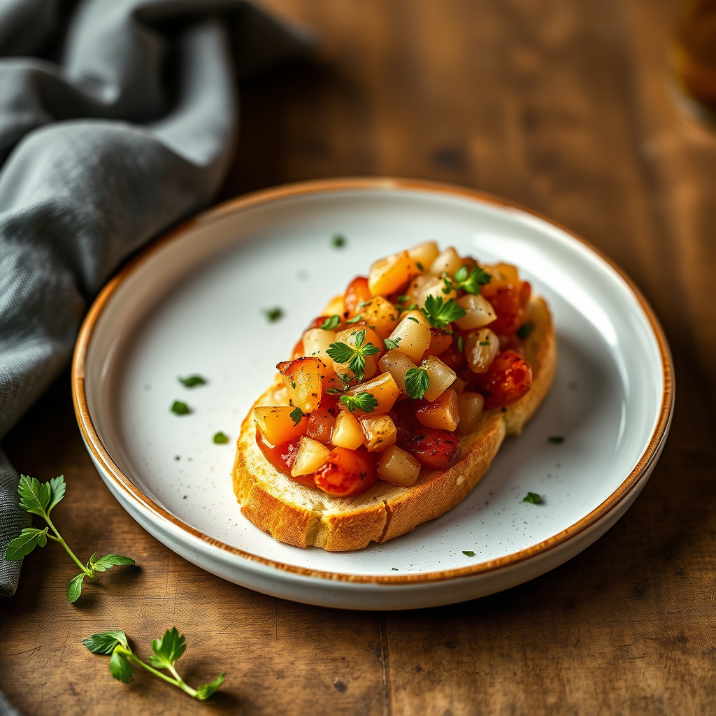 sjøpiggvarbruschetta