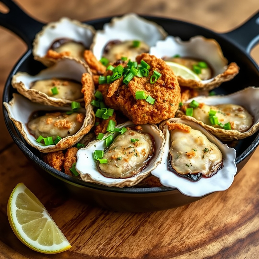 Skillet-friterte østers
