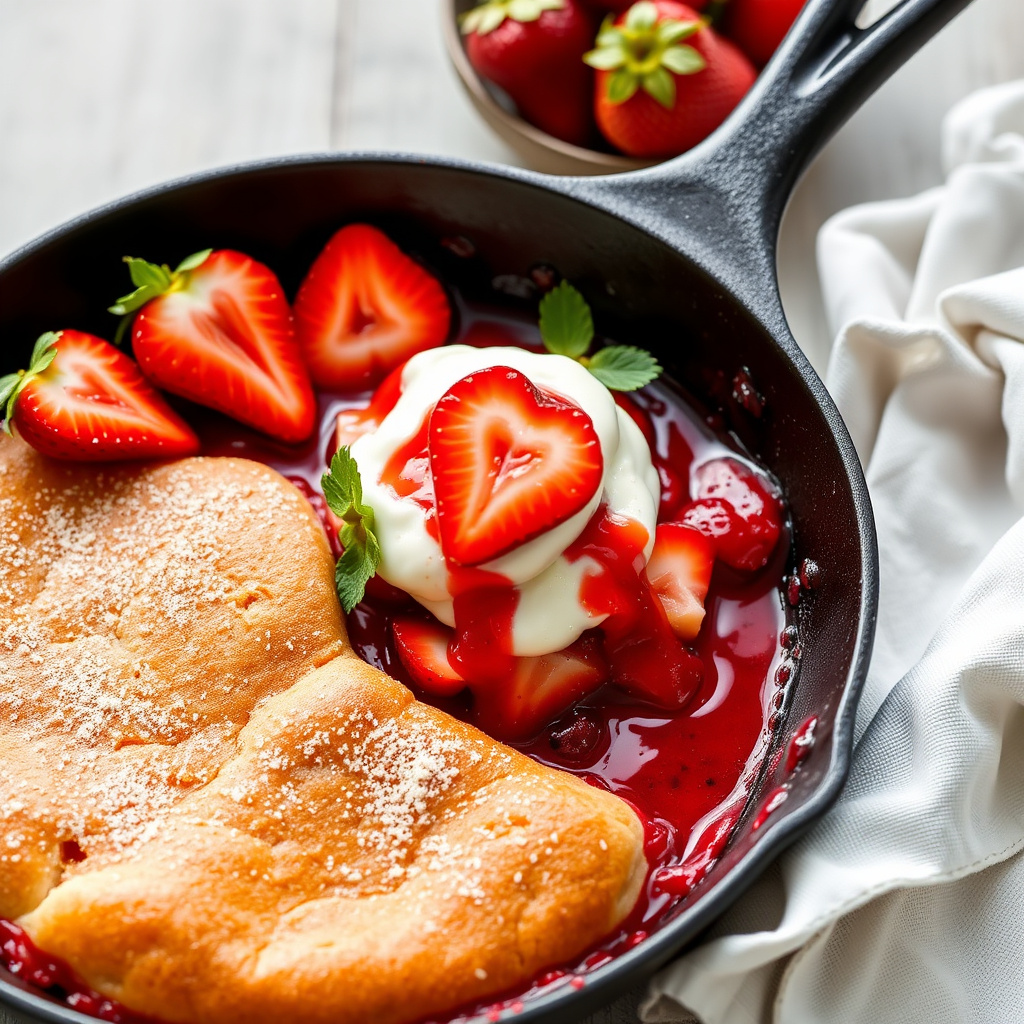 Skillet Strawberry Shortcake