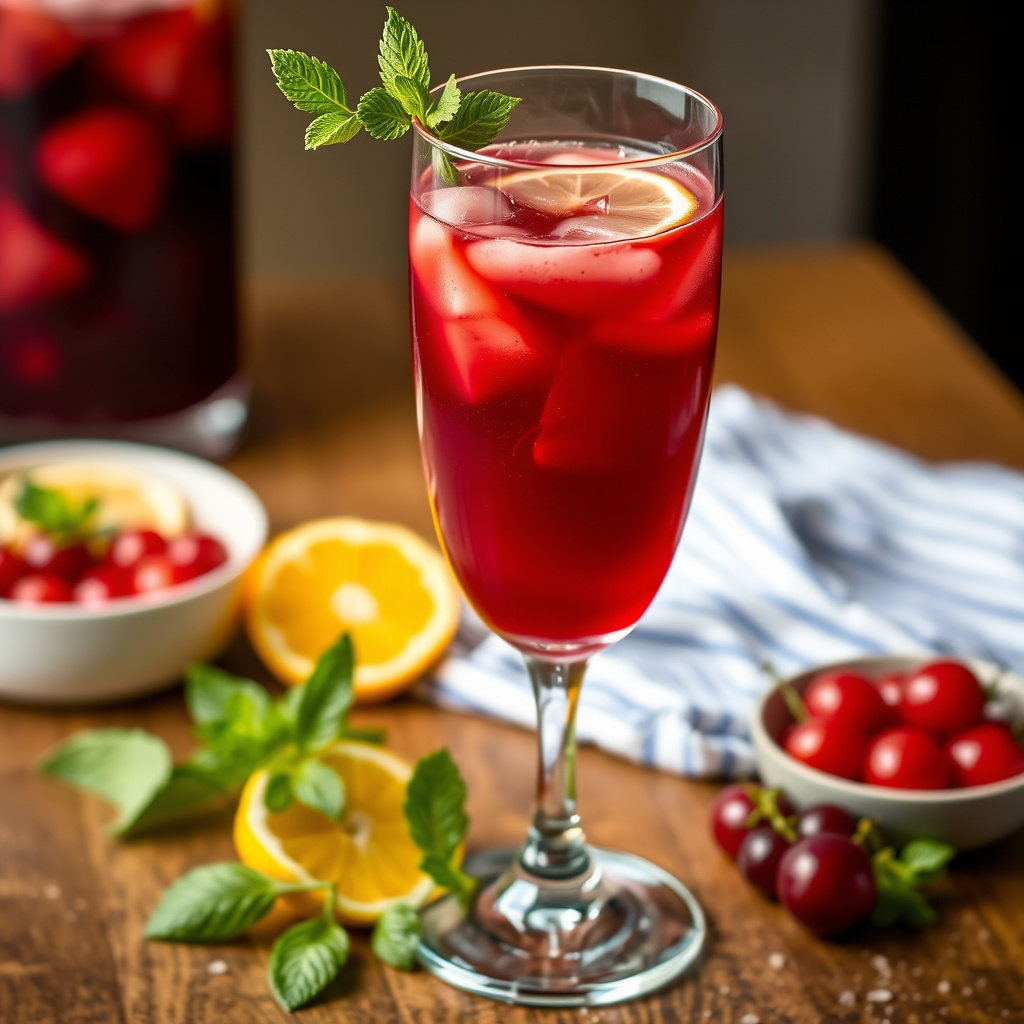 Skinnende rød sangria