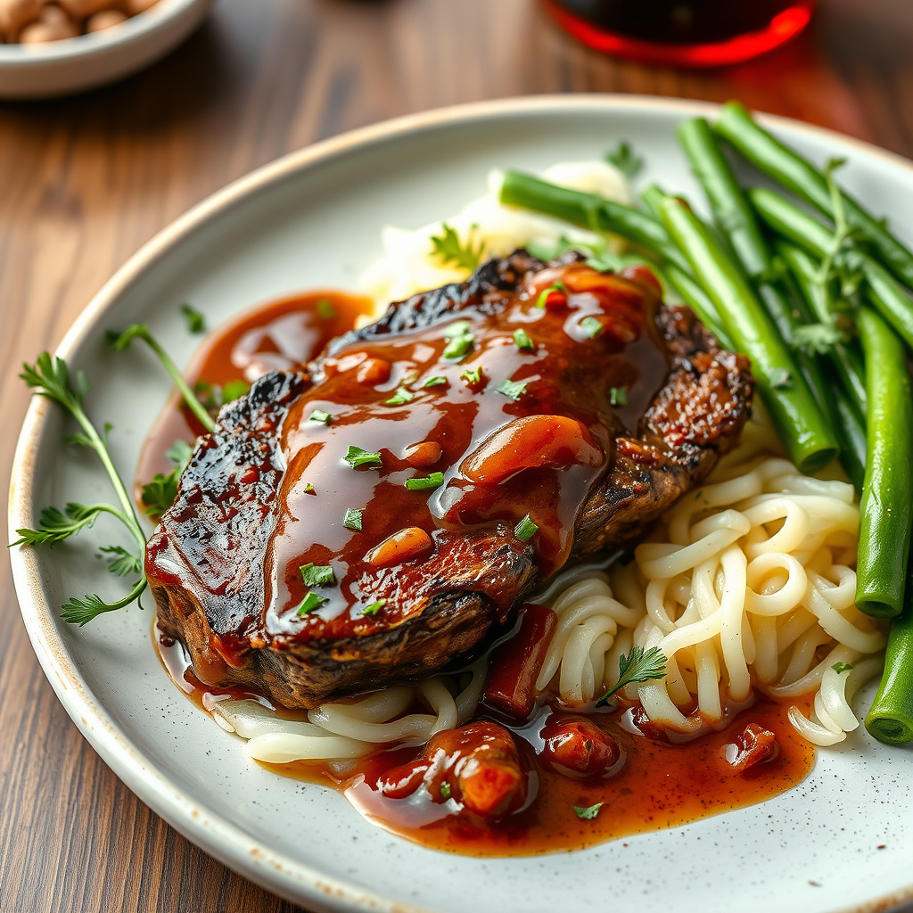 Skirtstek med ancho-løksaus