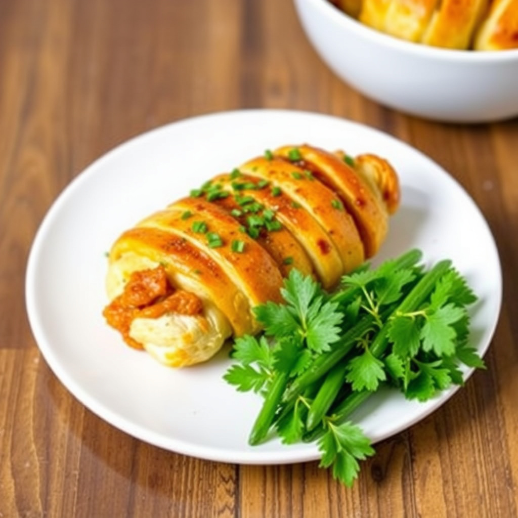 Kylling i butterdeig med kremostfyll