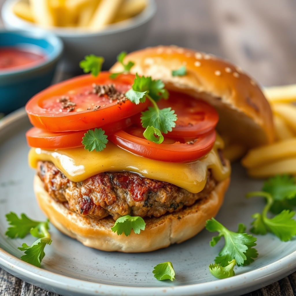 Saftige hamburgere med oliven og sopp