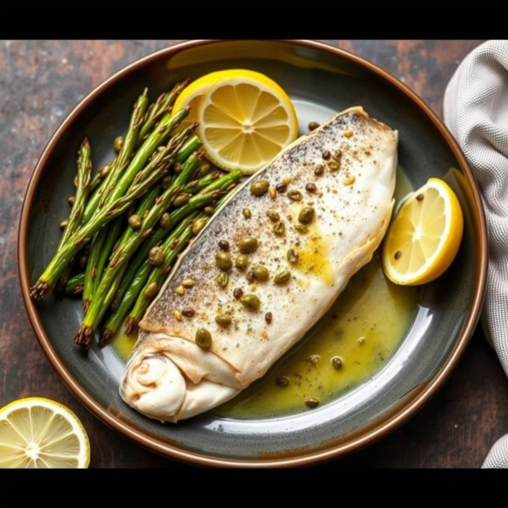 Smørstekt ørret med sitron-kapersmør