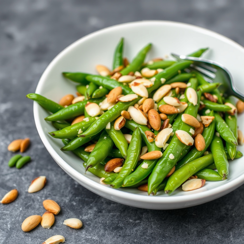 Snøerter med ristede mandler