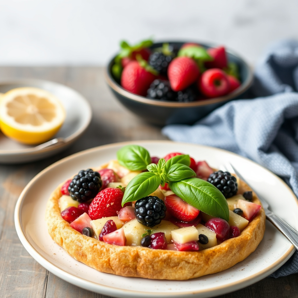 Sommerbær med basilikum og honning