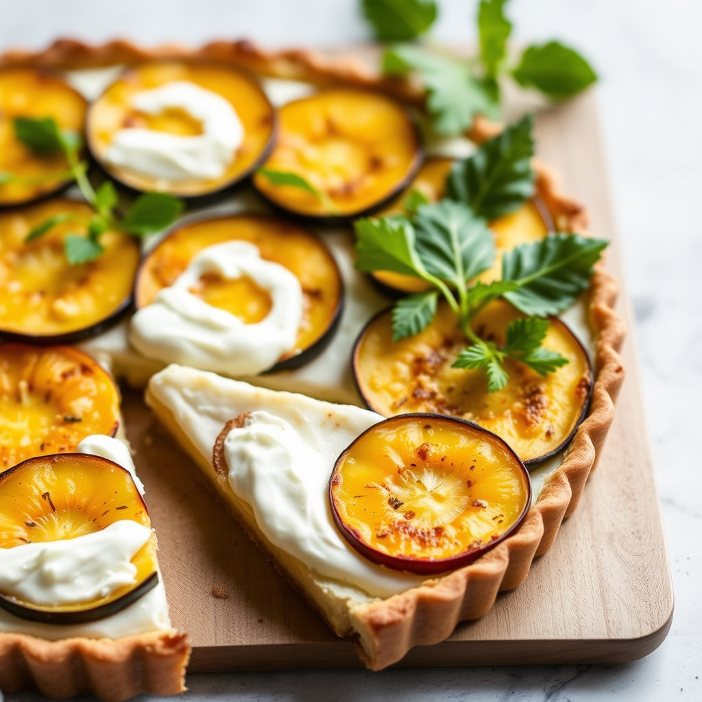 Sommerpai med gresskar og mascarponefyll