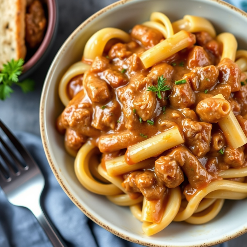 Søndagssaus og makaroni (egentlig spaghetti)