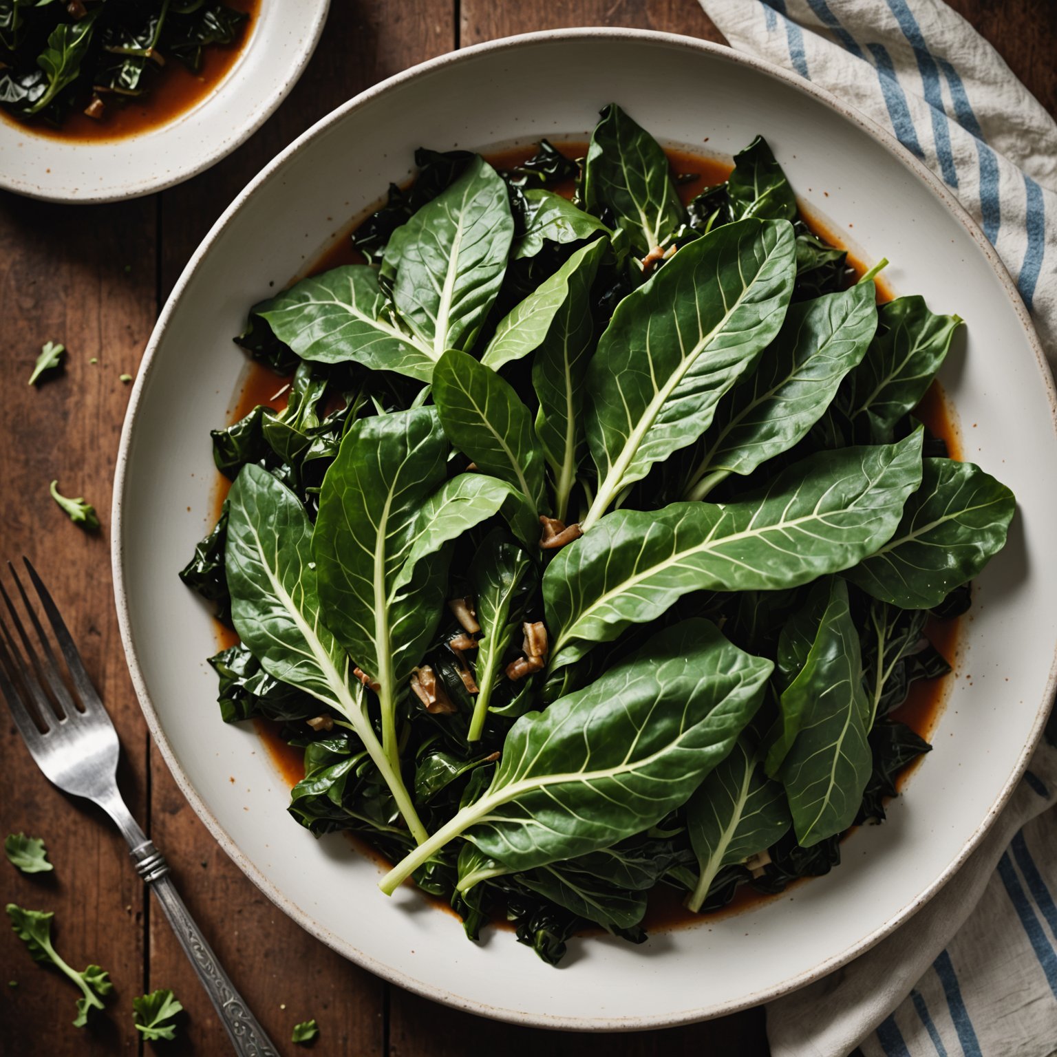 Sørstatsinspirerte Collard Greens med Røkt Svineknoke