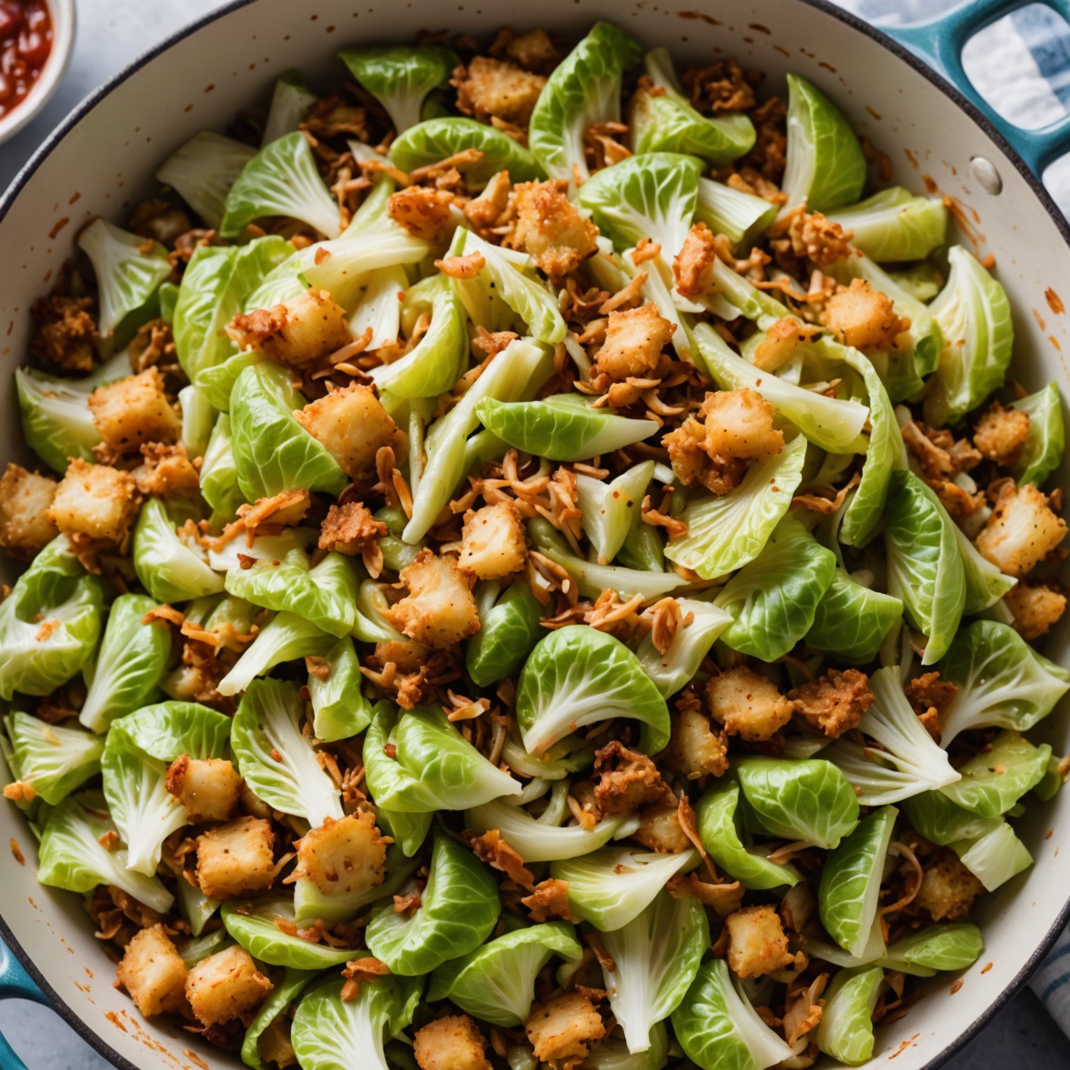 Stekt kål med bacon