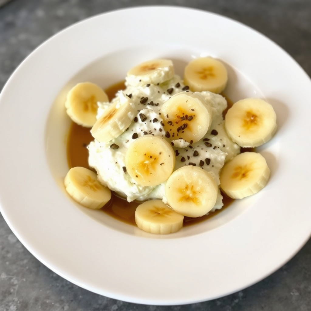 Søt cottage cheese med banan og honning