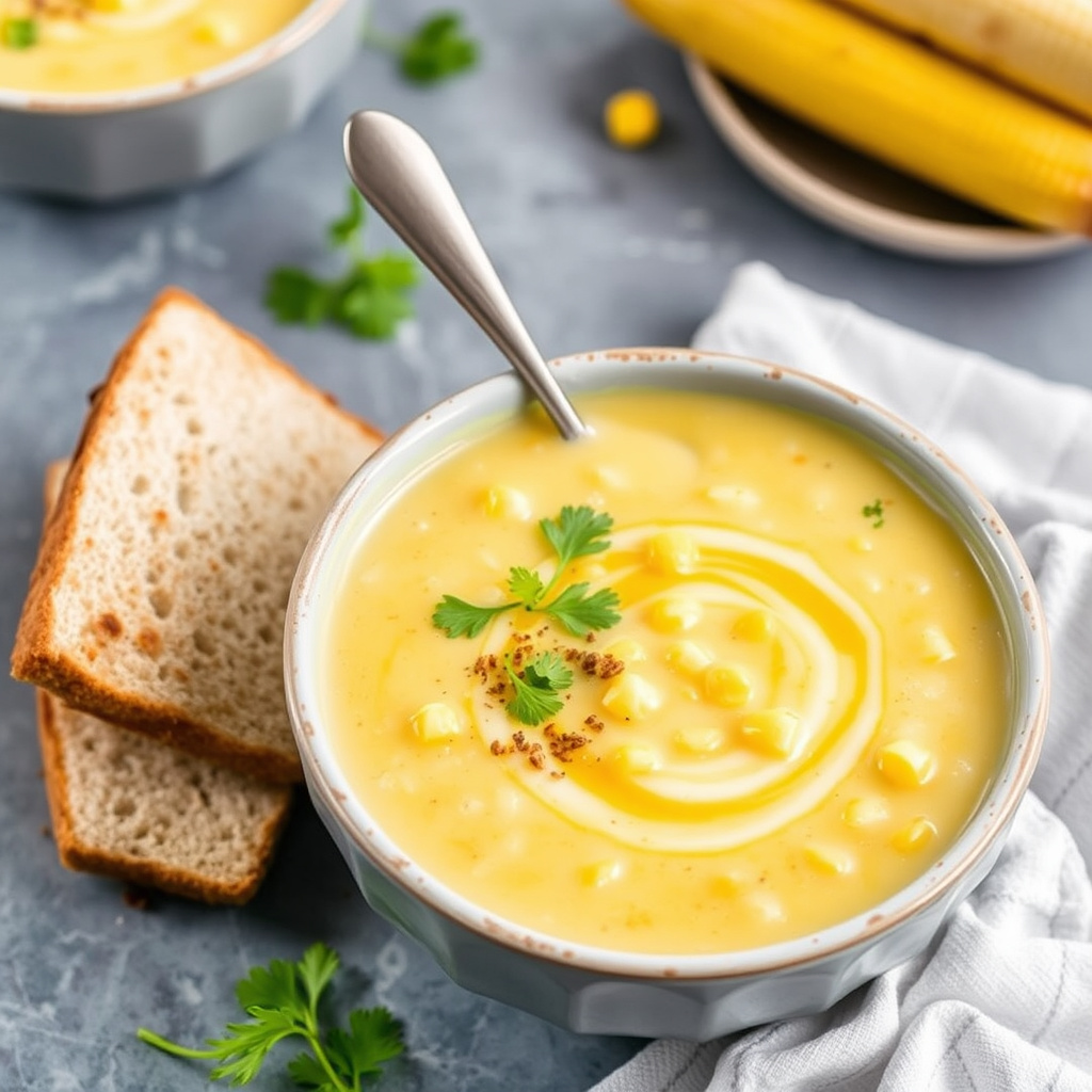 Søt mais-suppe