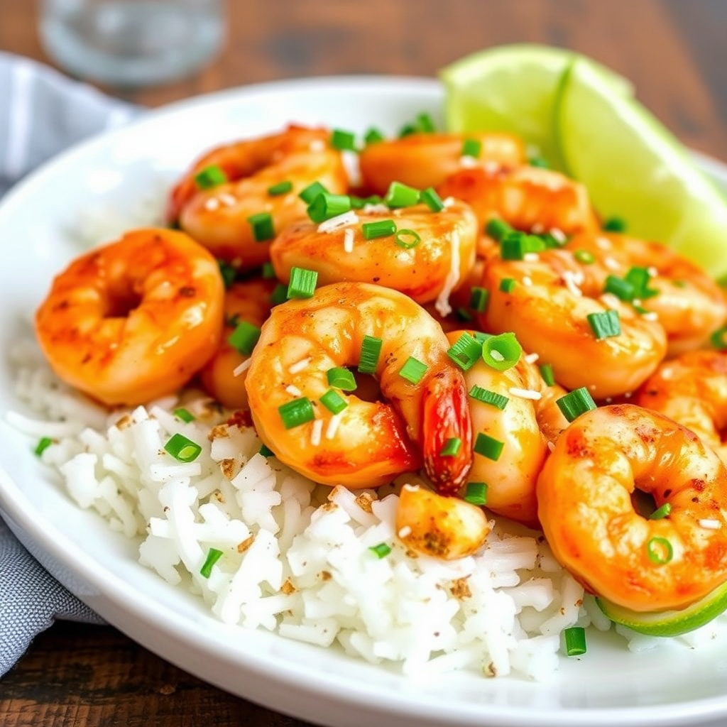 Søt og krydret key lime-kokosreke med chili