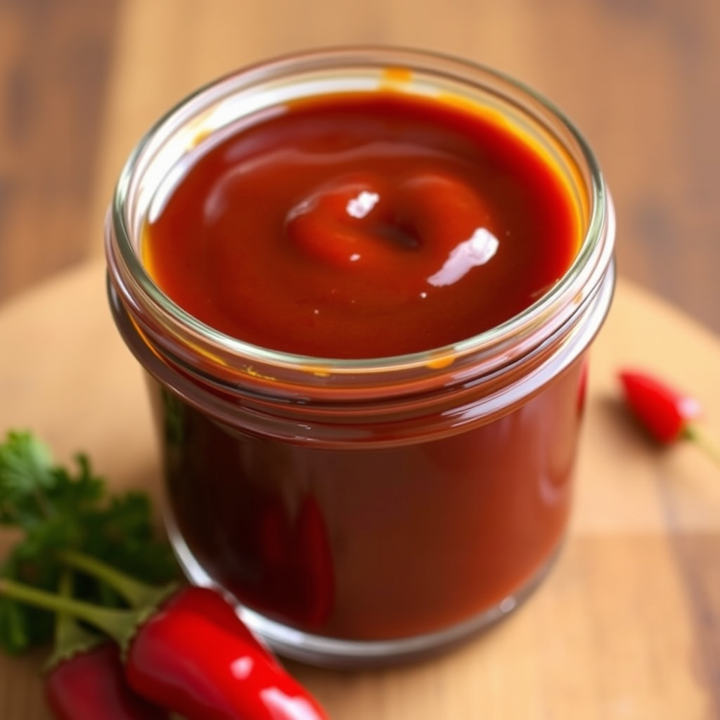 Søt og sterk grillsaus med ingefær og chili