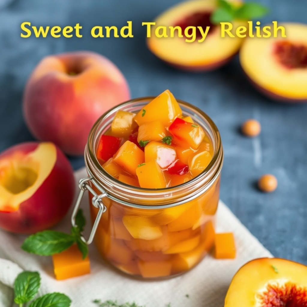 Søt og syrlig ferskenrelish