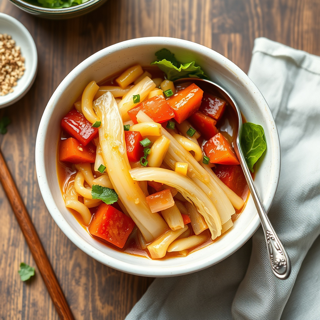 Søt og syrlig rødkål med eple