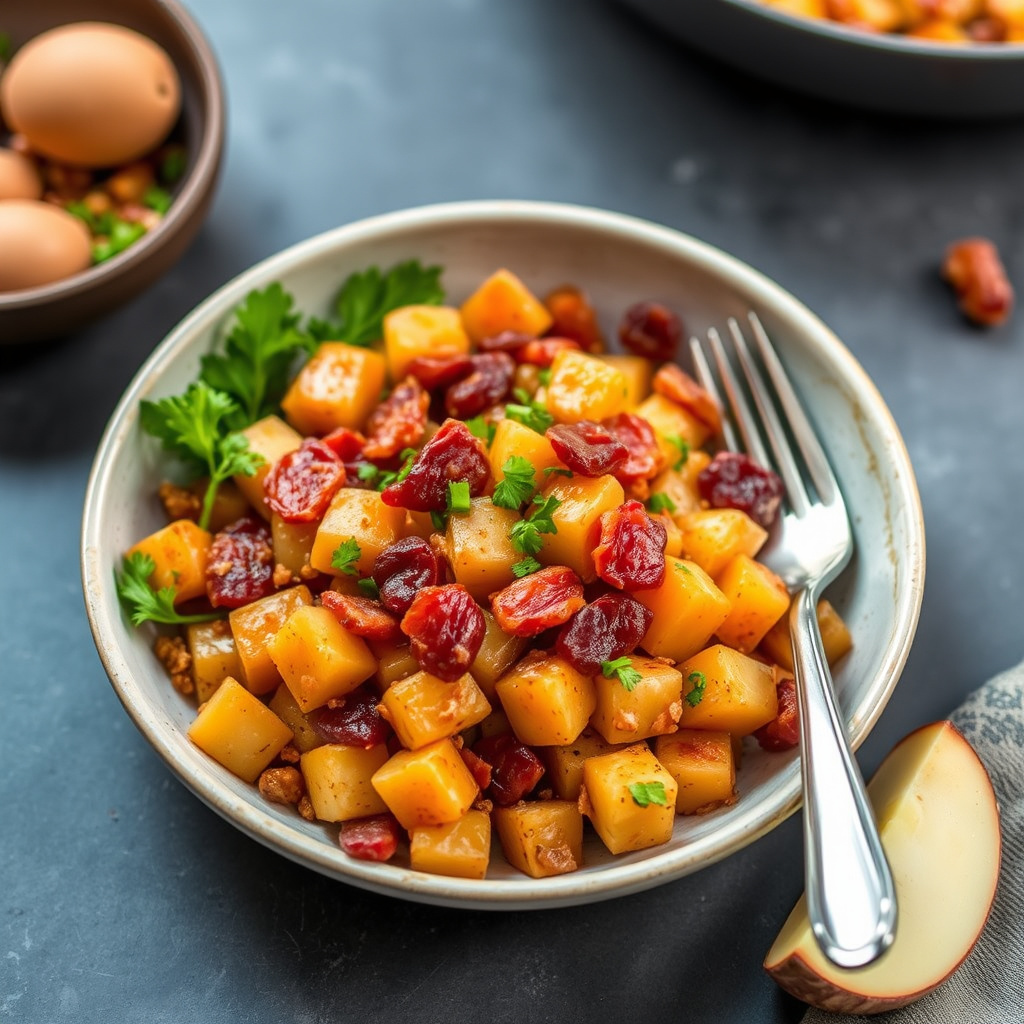 Søtpotet-hash med bacon