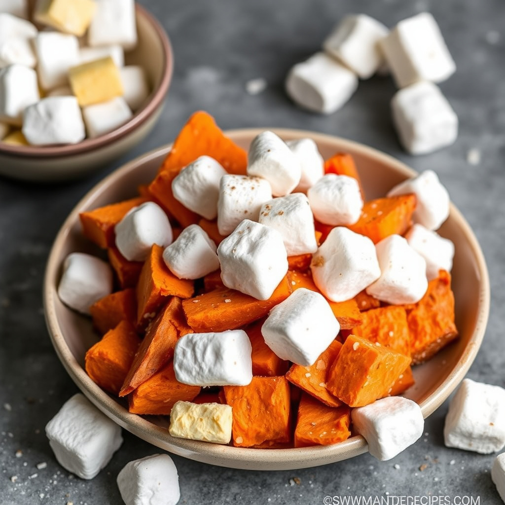 Søtpoteter og marshmallows