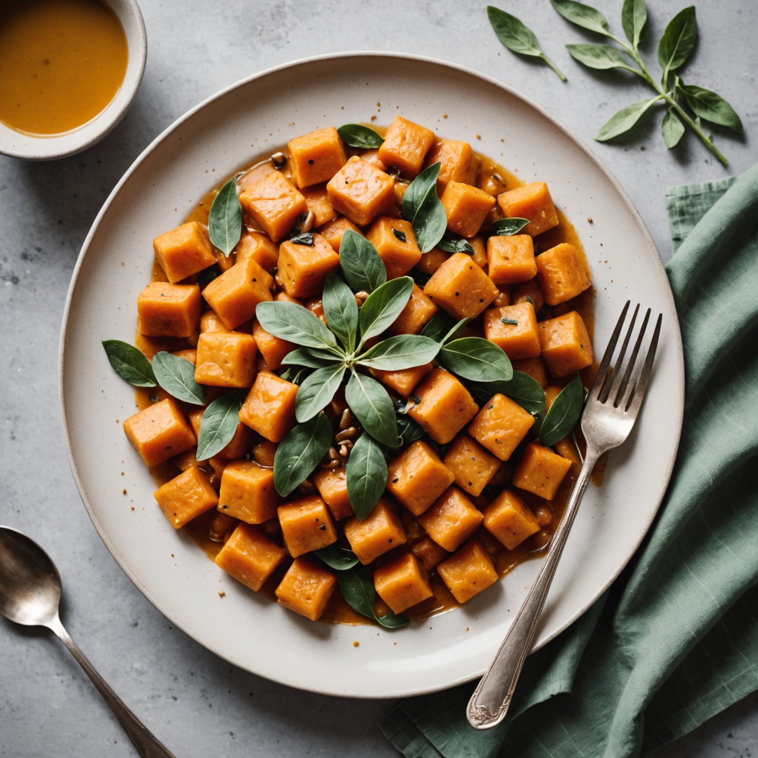Søtpotetgnocchi med brunet smør og salvie