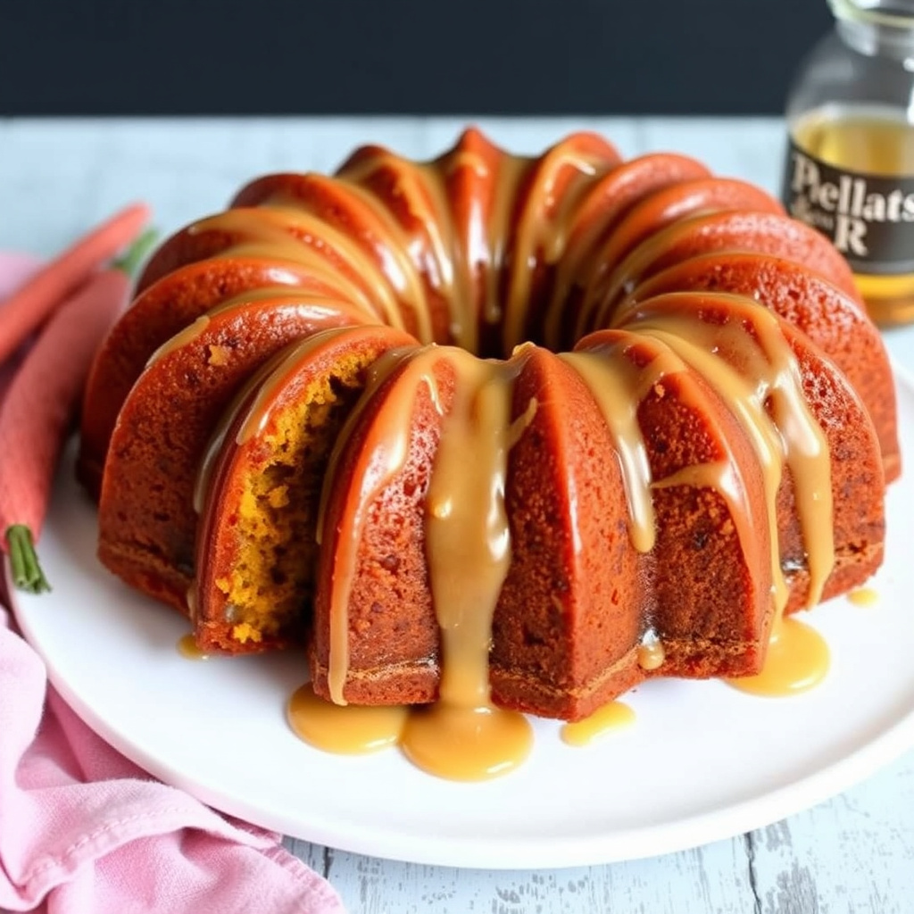 Søtpotetkake i form med krydret smørromglasur