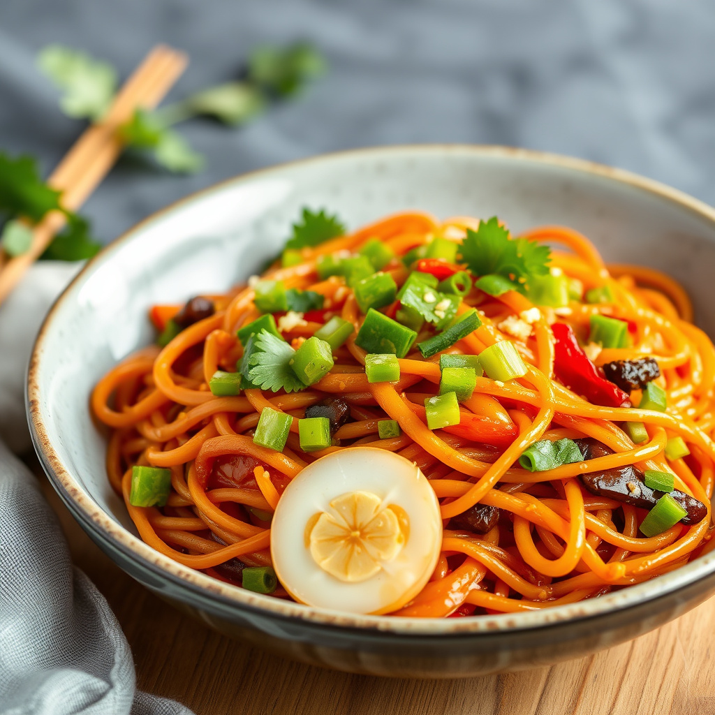 Søtpotetnudler (Japchae)