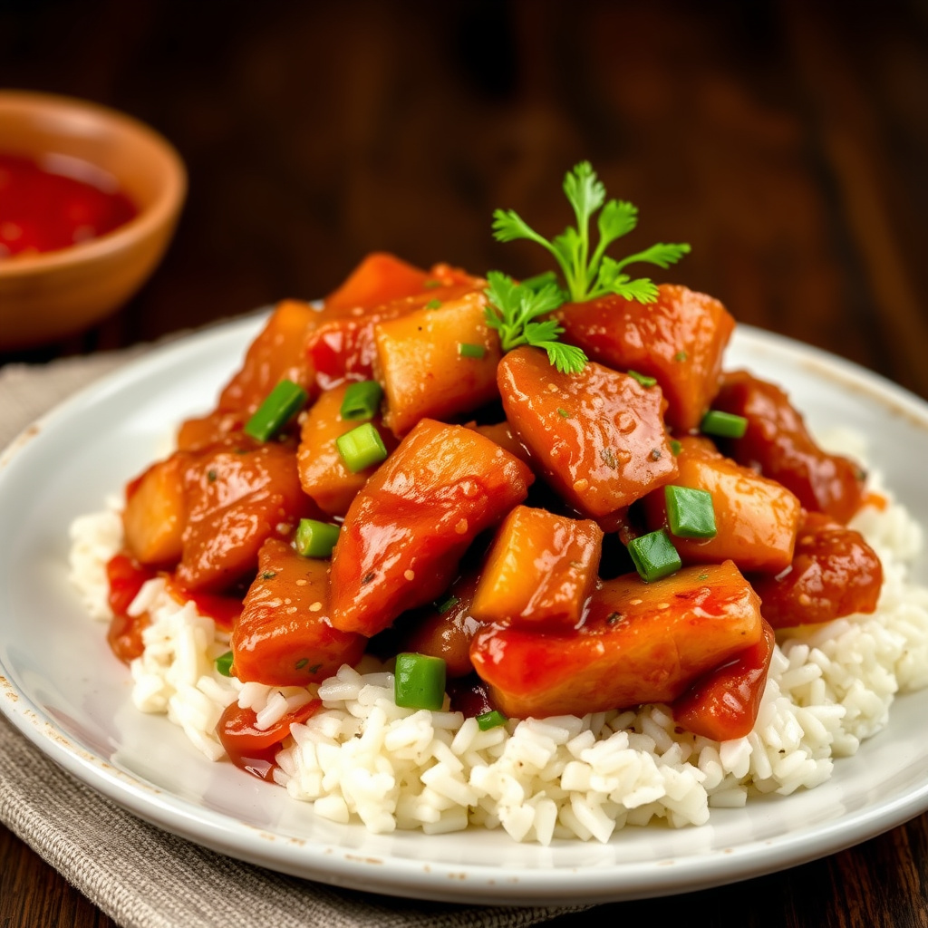 Søtt og surt svinekjøtt III