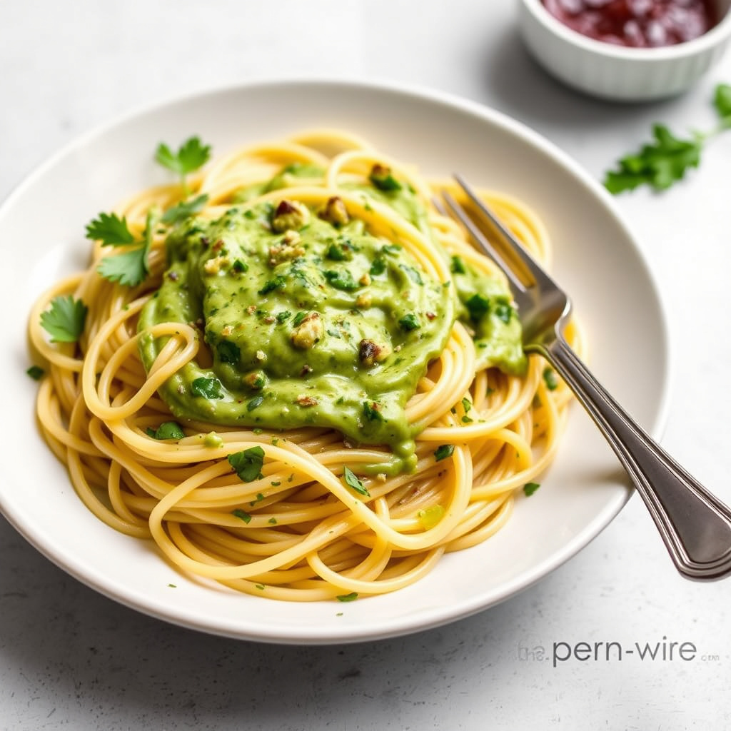 Spaghetti med koriandersaus
