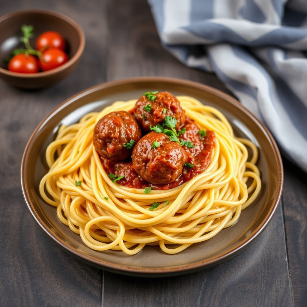 Spaghetti med løvehodets kjøttboller