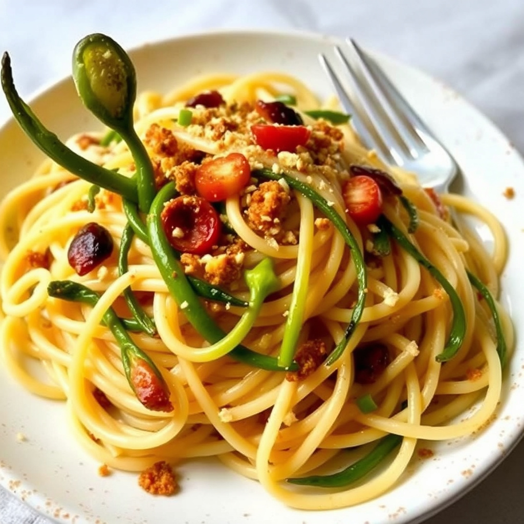 Spaghetti med ramsløk