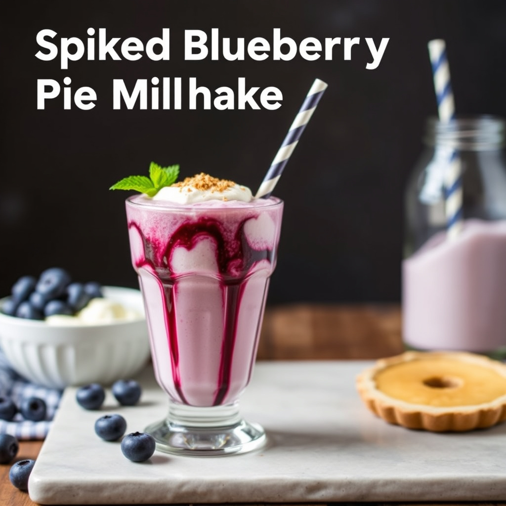 Blåbærmilkshake med vaniljevodka