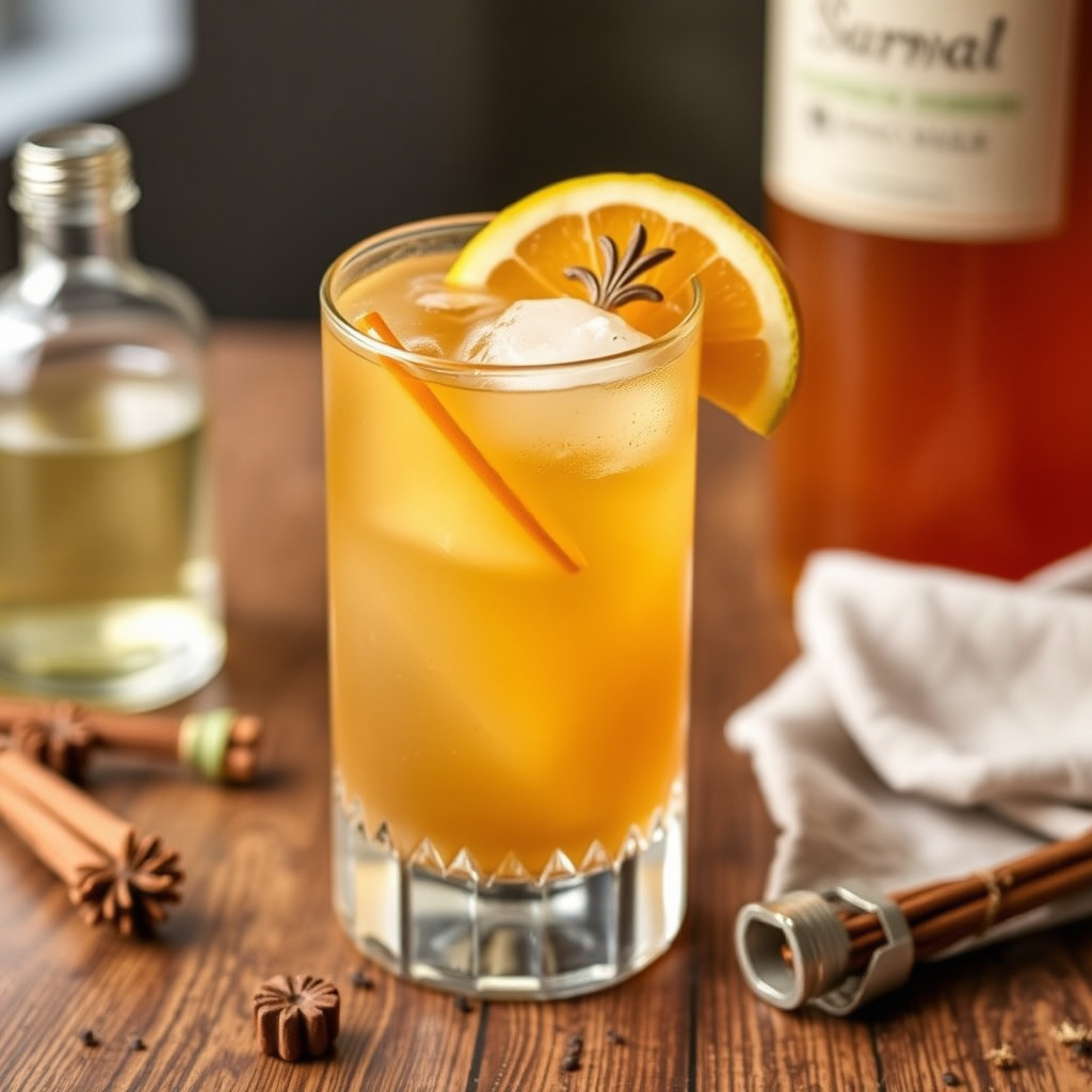 Spikret eplecider-cocktail