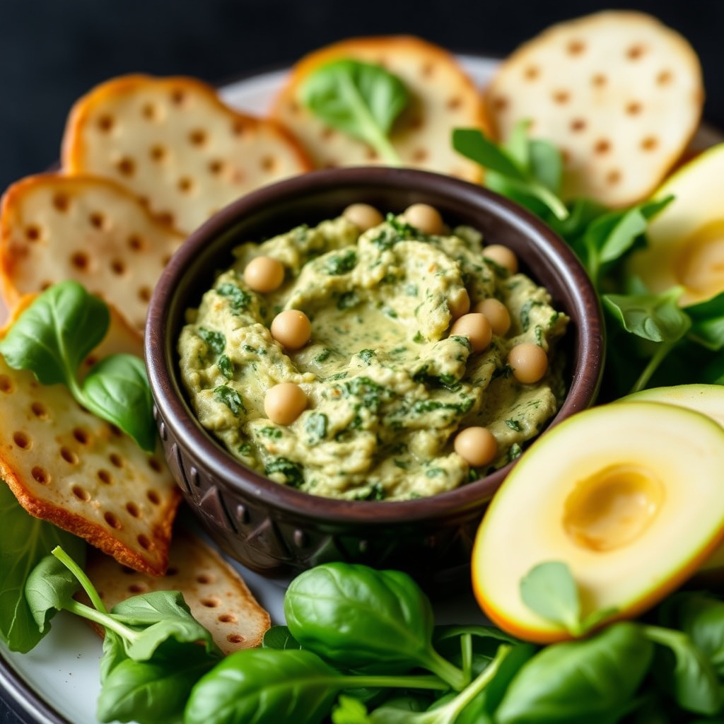 Spinat- og cannellini-bønne-dip