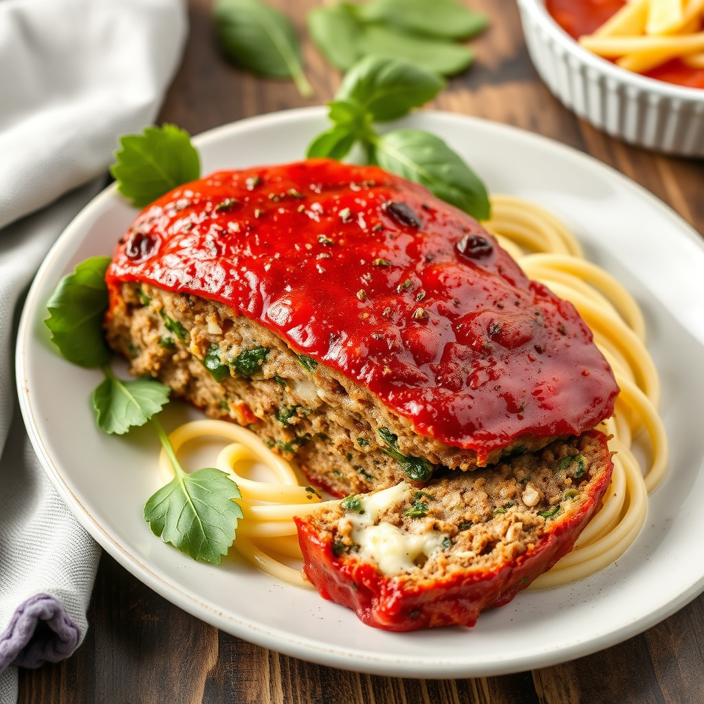 Kjøttkaker fylt med spinat og mozzarella