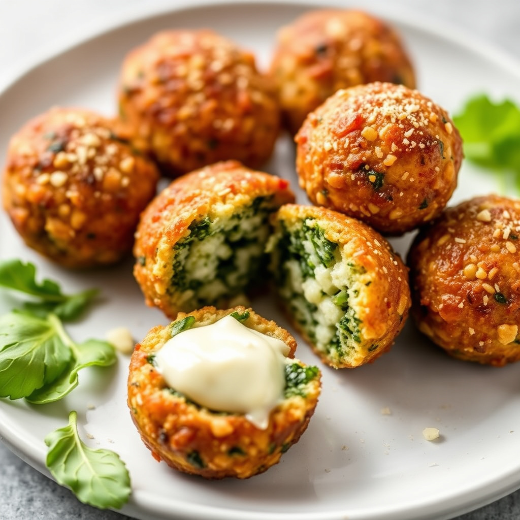 Spinat- og parmesankuler
