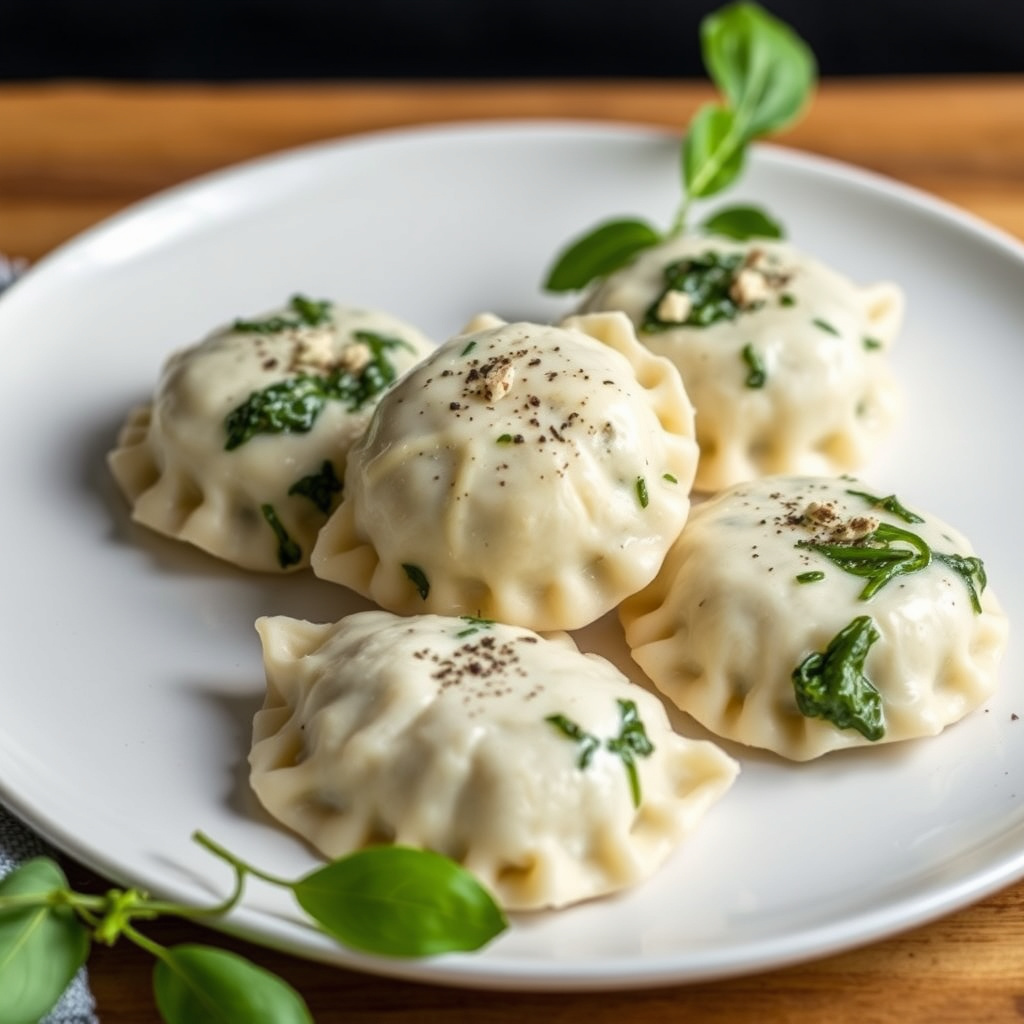Spinat- og ricottakuler i marinara