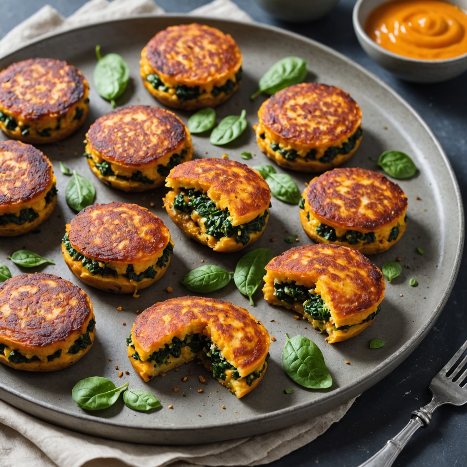 Spinatfylte butternutkaker