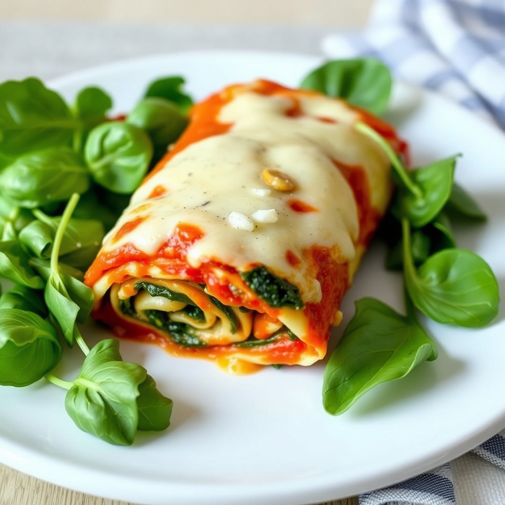 Spinatlasagne-ruller