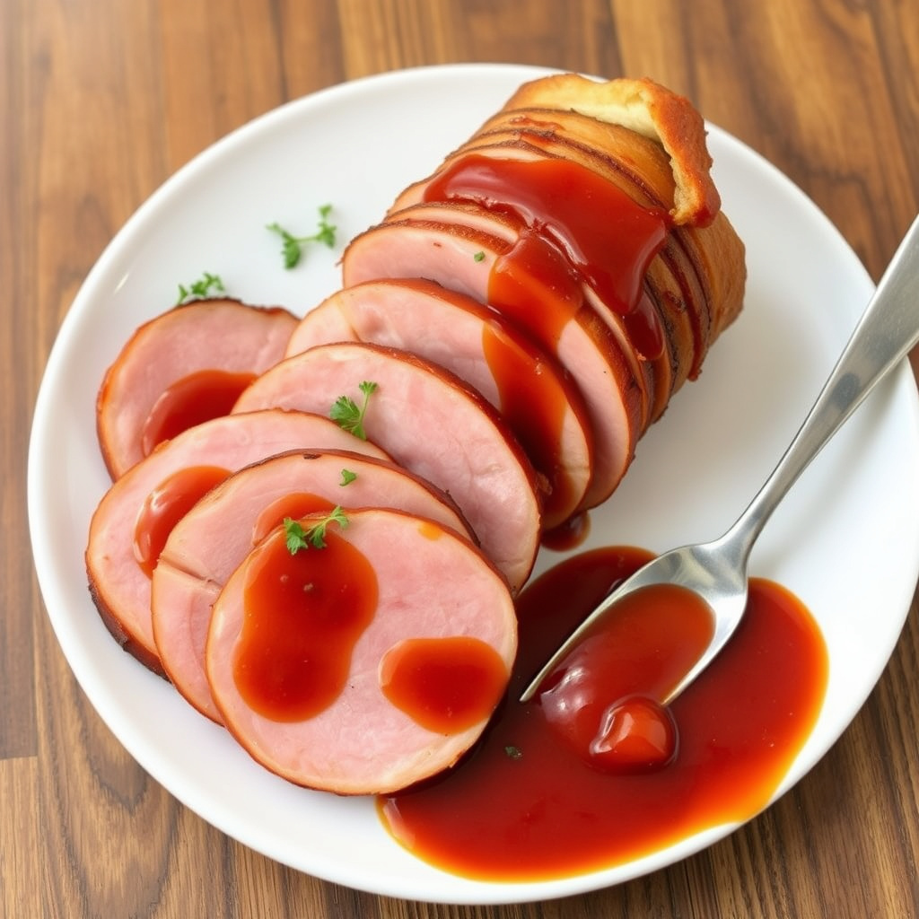 Spiralskåret skinke med Jezebel-saus