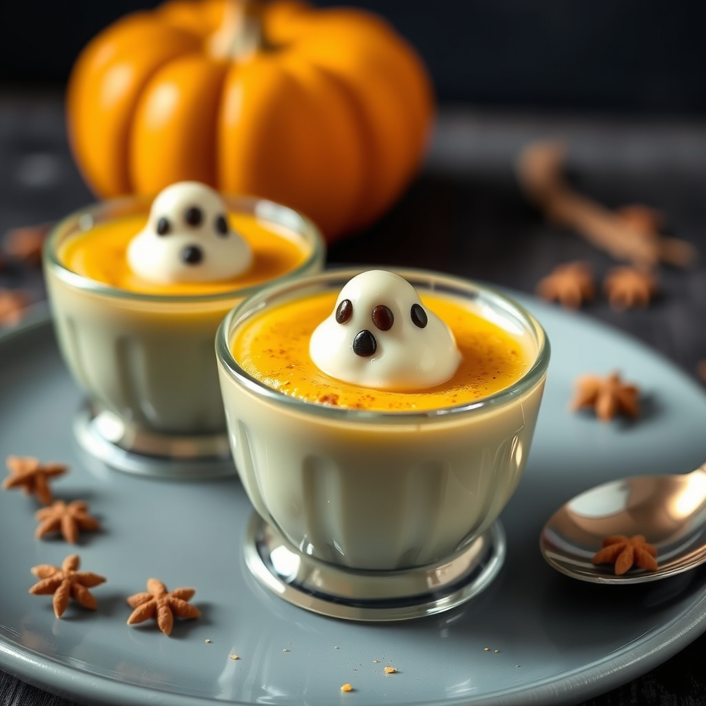 Spøkelsesaktig gresskarpudding