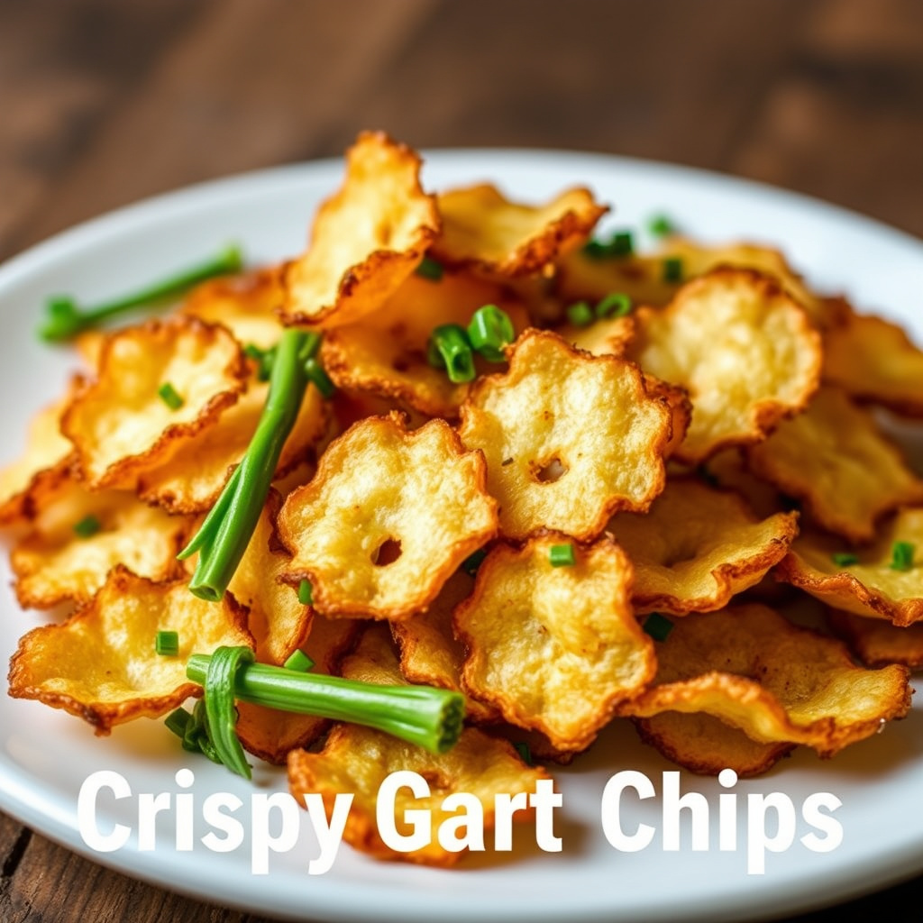 Sprø hvitløkschips