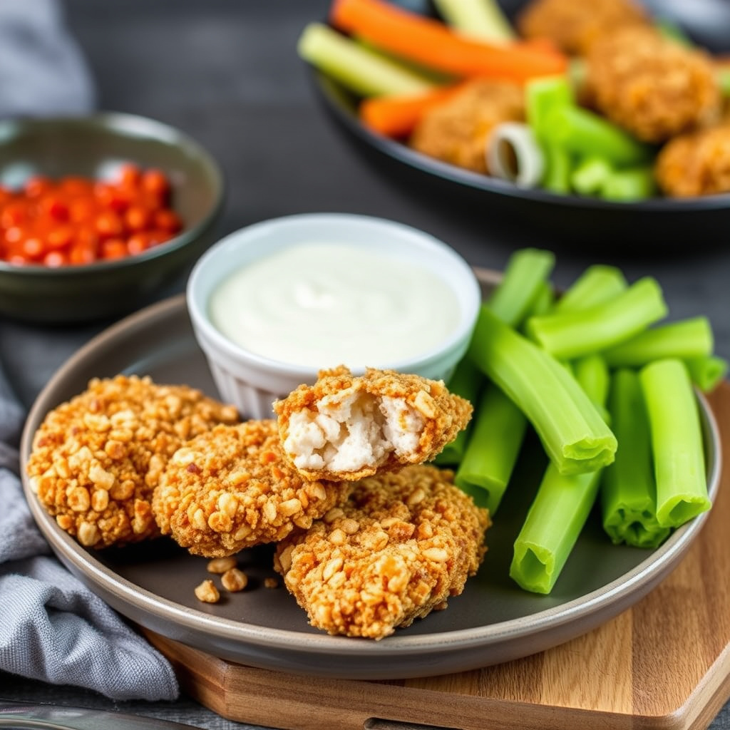 Sprø kyllingpinner med frokostblanding