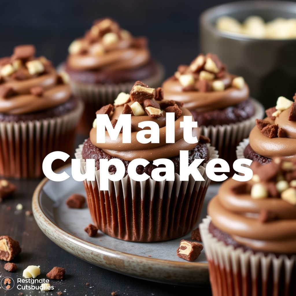 Sprø sjokolade-maltcupcakes