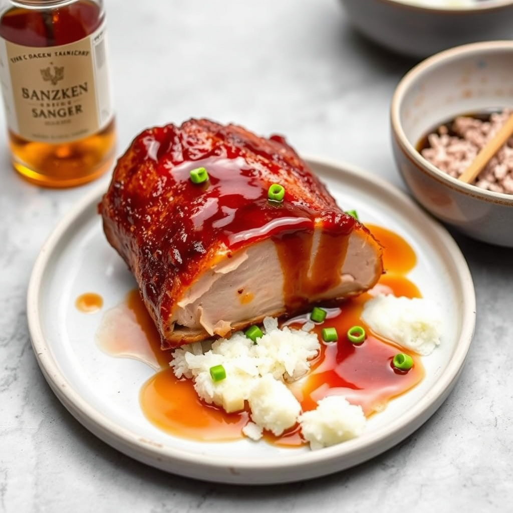 Sprø svinebryst med karamellisert eddik