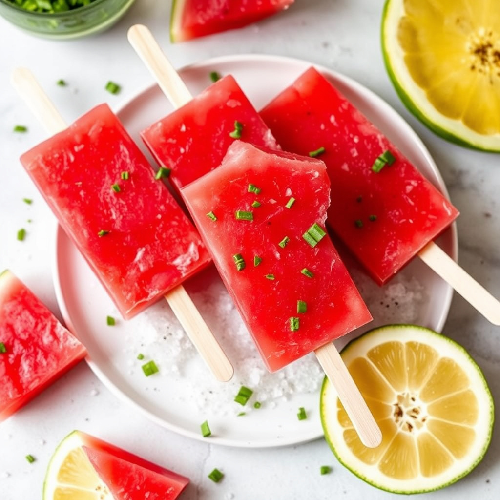 Sprø vannmelon-pops