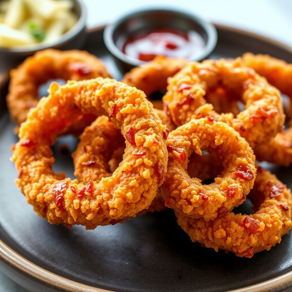 Sprøe chili-løkkringer