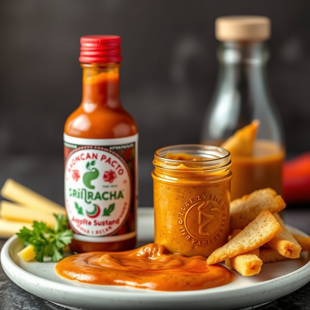 Sriracha-sennep med honning og lime