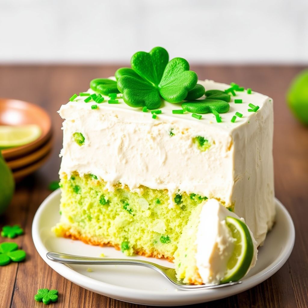 Lime Poke-kake til St. Patrick's Day